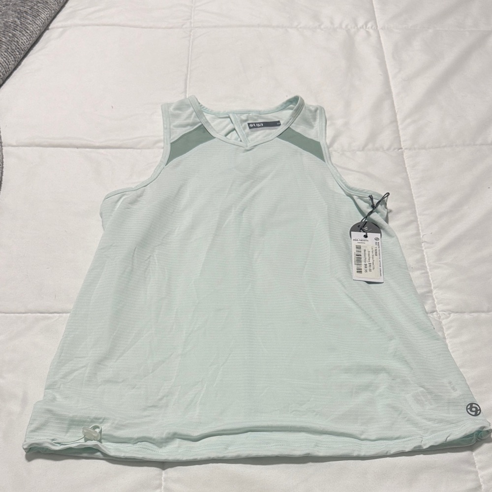 Lija New Stripr Press Women's Light Green Tank Top